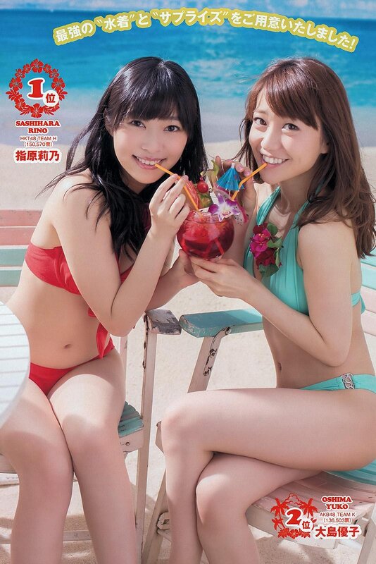 Two women in bikinis at beach