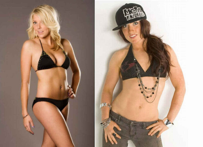 Two Women in Bikinis — Black, Confident