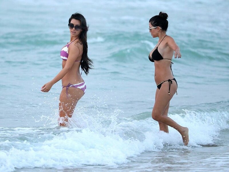 Two Women in Bikinis — Blue, Relaxed, Afternoon
