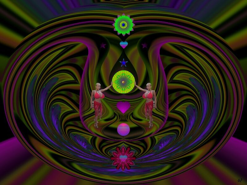 Two Women in Bikinis — Purple, Hypnotic