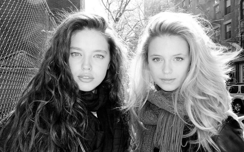 two women in black and white
