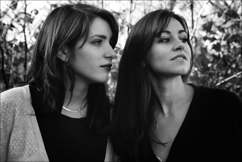 two women in black and white