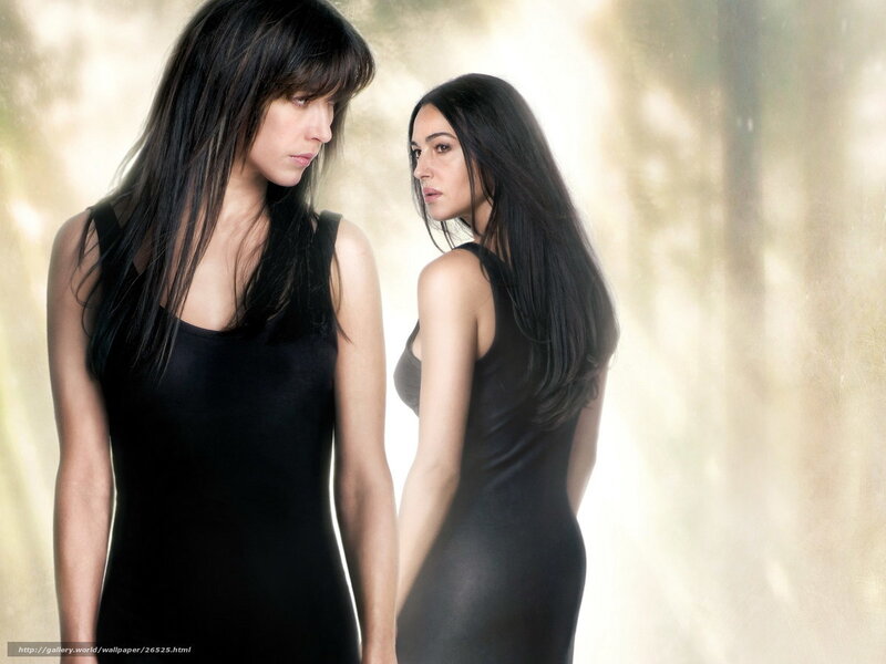 Two women in black dresses