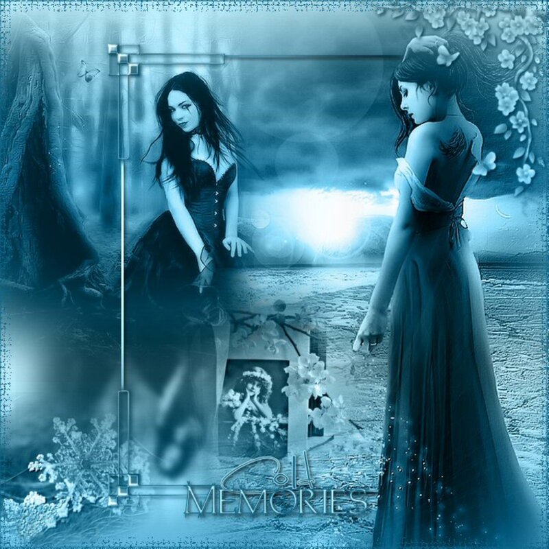 Two Women in Blue