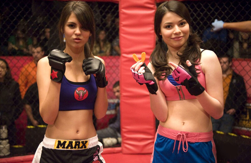 Two women in boxing gear