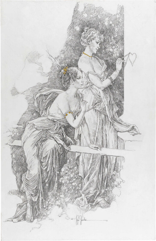 Two women in classical attire