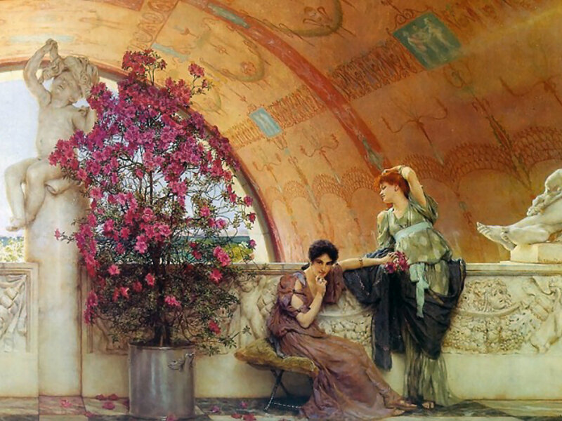 Two Women in Classical Setting
