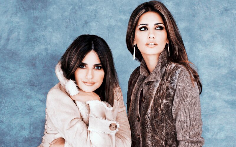 Two Women in Coats — Blue