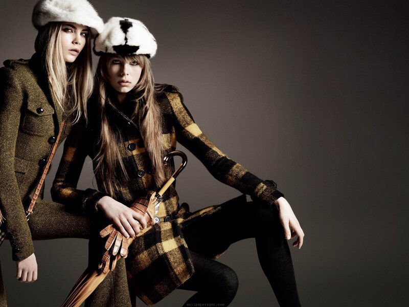 Two Women in Coats — Brown