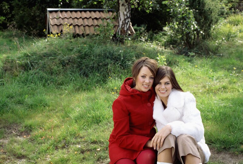 Two women in coats outdoors