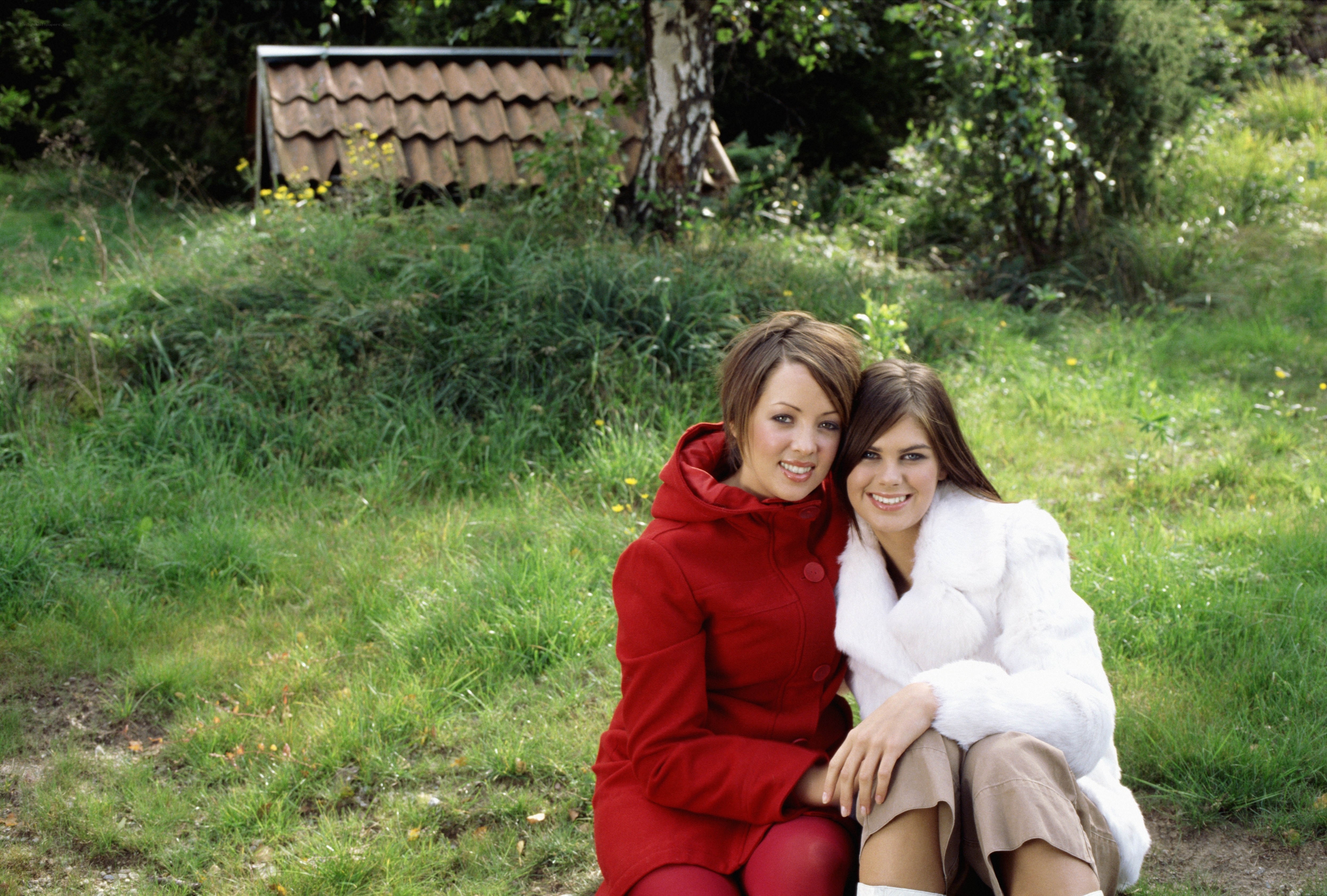 Two women in coats outdoors