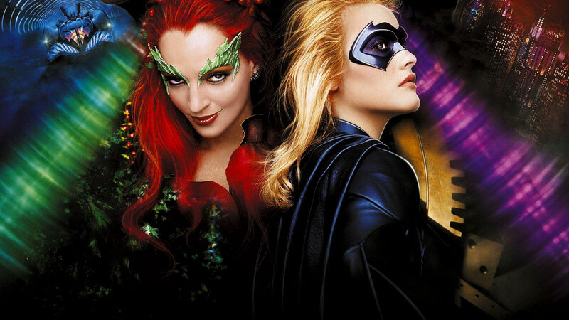 Two Women in Costumes — Black, Dramatic, Night, Illustration