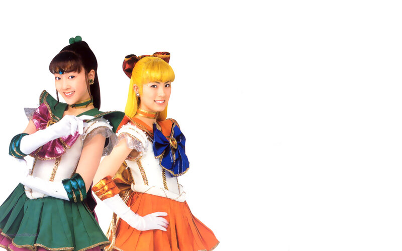 Two Women in Costumes — Green, Playful