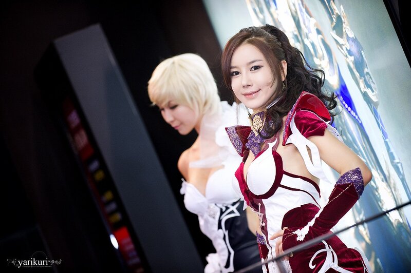 Two Women in Costumes — White, Neutral