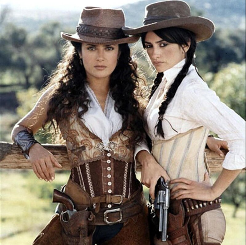 Two Women in Cowboy Hats — Brown, Dramatic, Afternoon