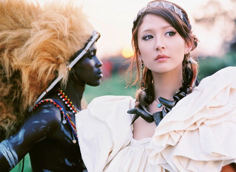 Two women in cultural attire