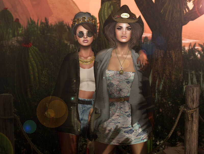 Two Women in Desert — Brown, Serene