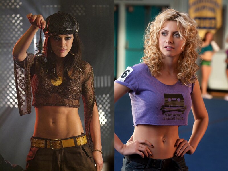 Two women in different outfits