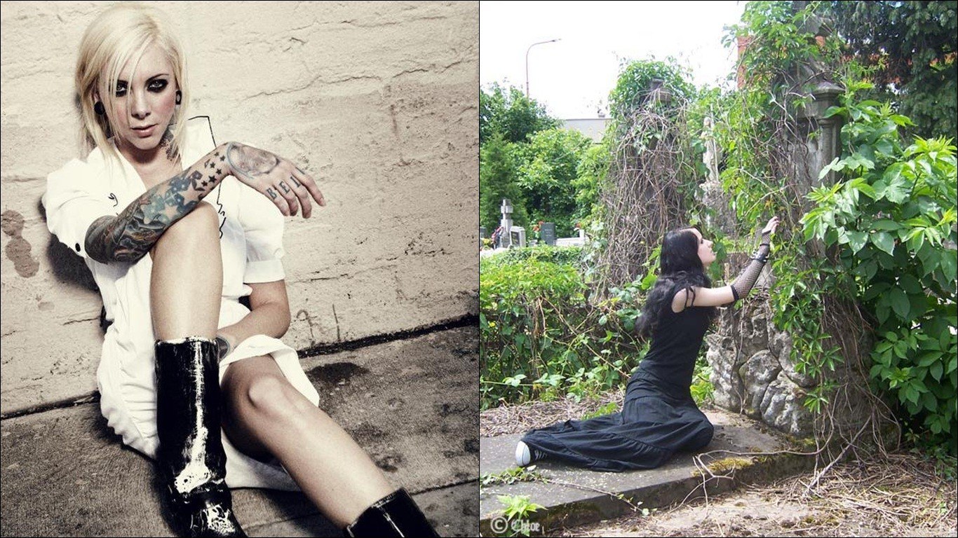 Two women in distinct settings