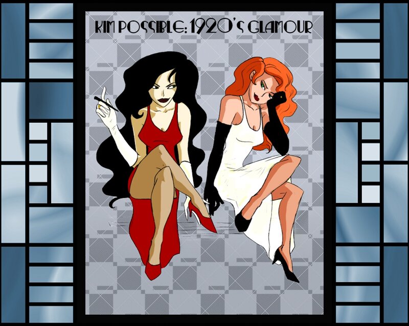 Two Women in Dresses — Red, Glamorous