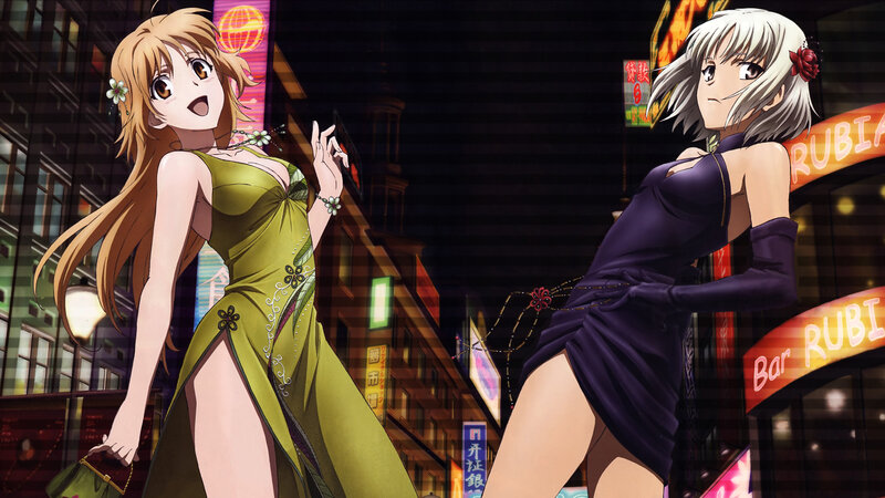 Two Women in Evening Wear — Green