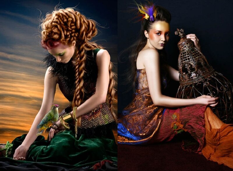 Two Women in Fantasy Costumes
