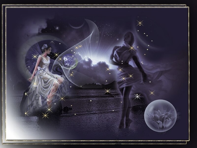 Two Women in Fantasy Scene