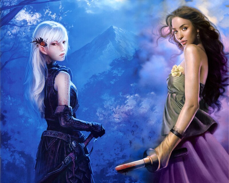 Two women in fantasy setting