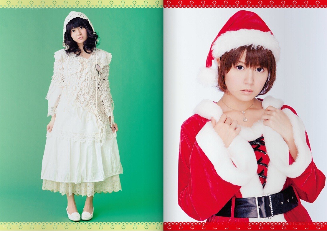 Two women in festive outfits