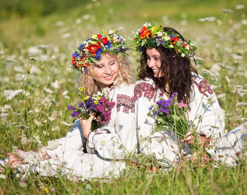 Two Women in Floral Crowns