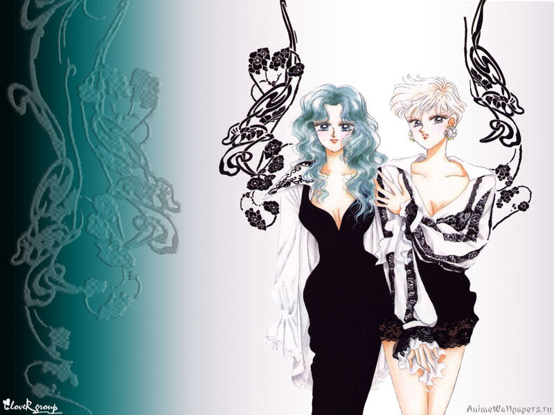Two Women in Formal Wear — Black, Dramatic