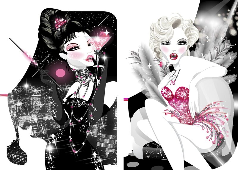 Two Women in Glamorous Outfits