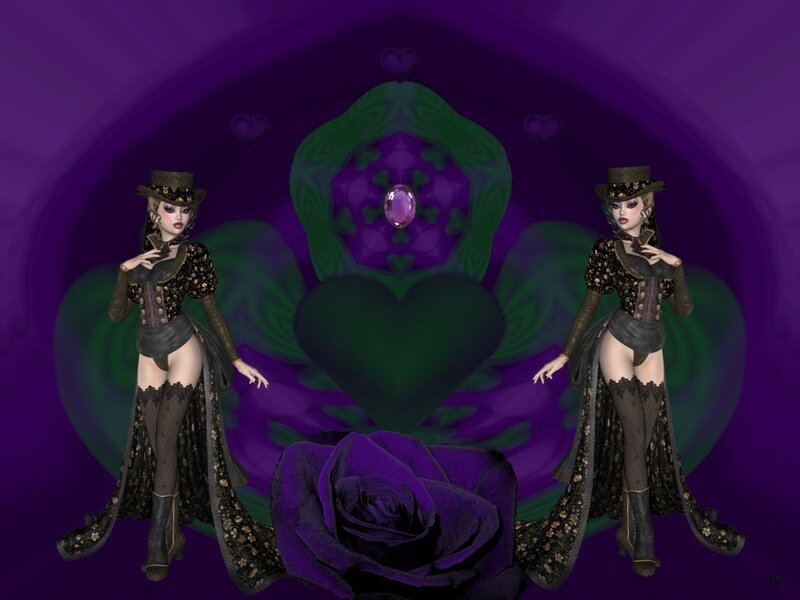 Two Women in Gothic Outfits