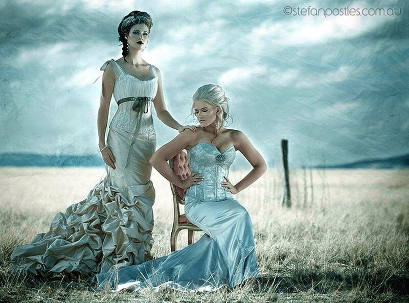Two Women in Gowns