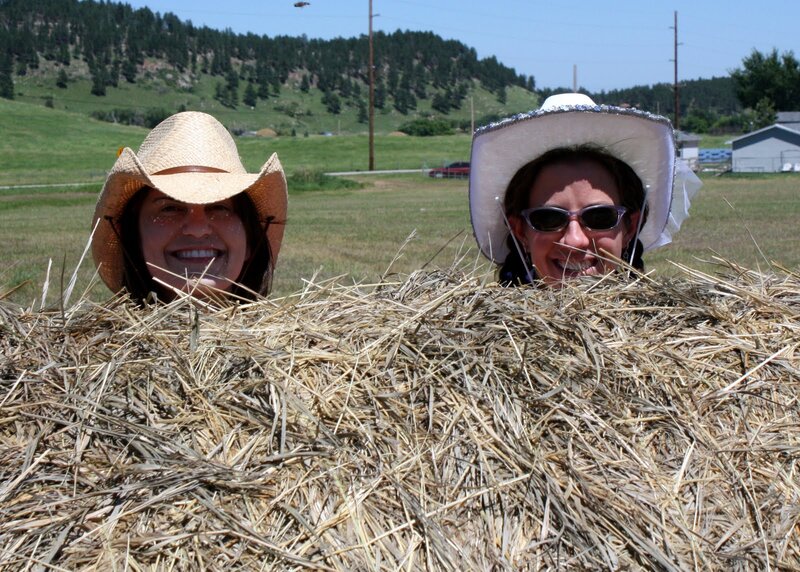 Two Women in Hats — Brown, Playful