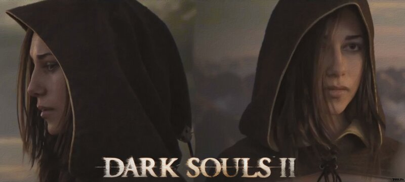 Two Women in Hooded Cloaks