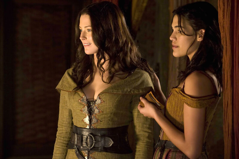Two women in medieval attire