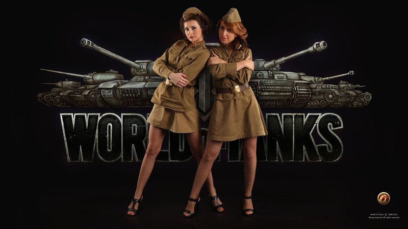Two Women in Military Uniforms — Black, Dramatic, Photograph