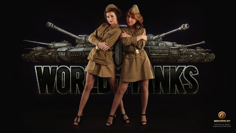 Two Women in Military Uniforms — Black, Dramatic
