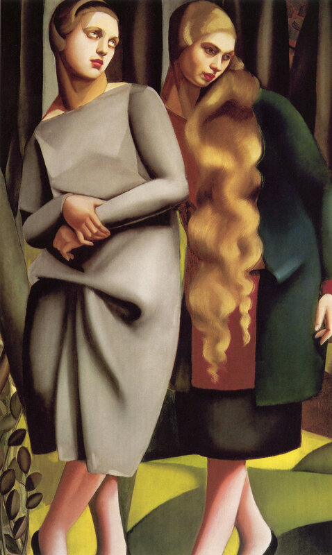 Two Women in Modern Dresses