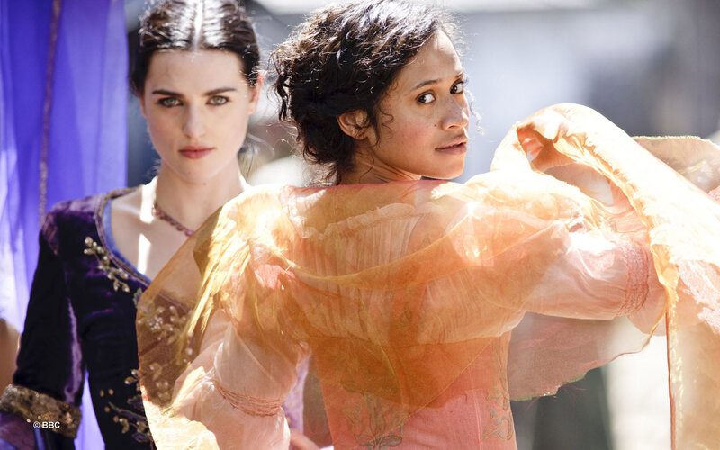Two Women in Period Clothing