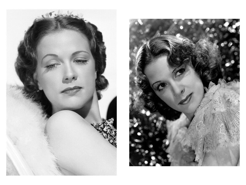 Two Women in Portraits — Black, Dramatic