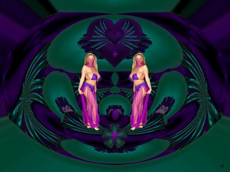 Two Women in Purple Costumes — Fantastical