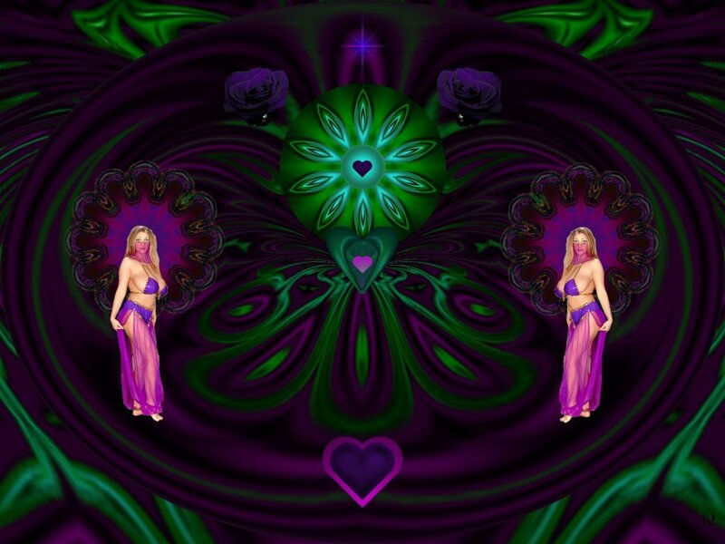 Two Women in Purple Outfits — Hypnotic