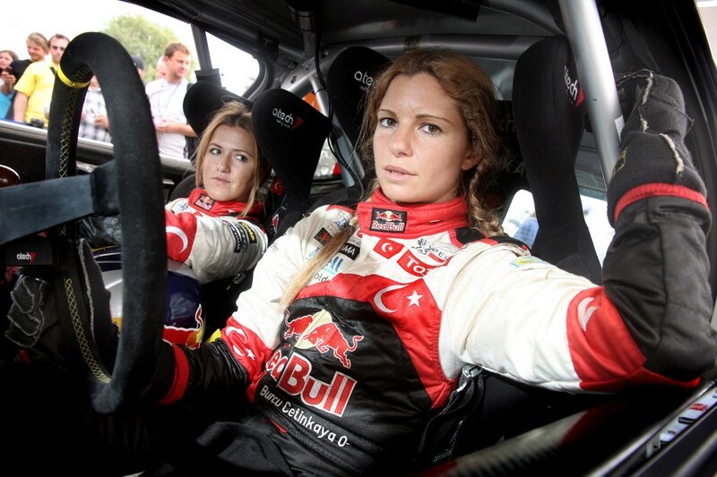 Two Women in Race Car