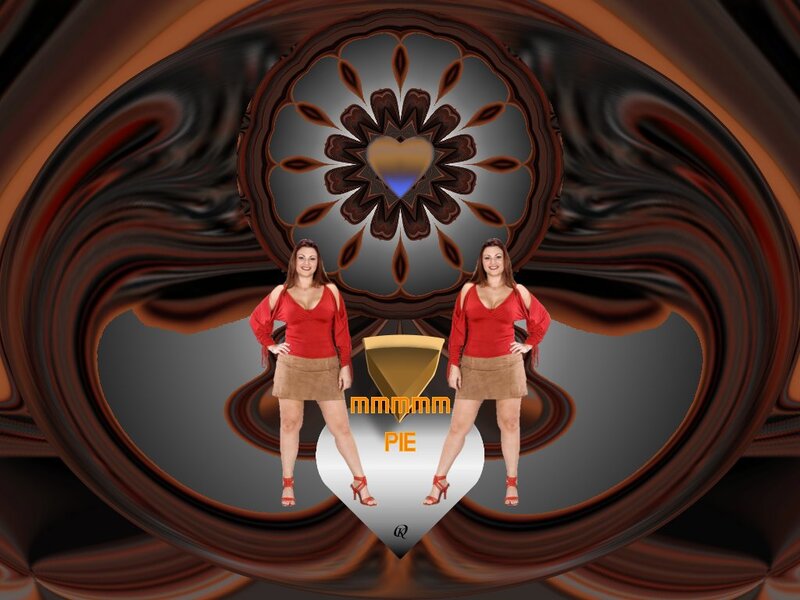 Two Women in Red Tops — Brown