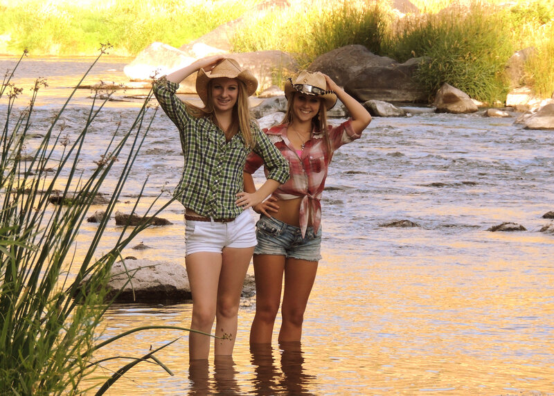 Two Women in River
