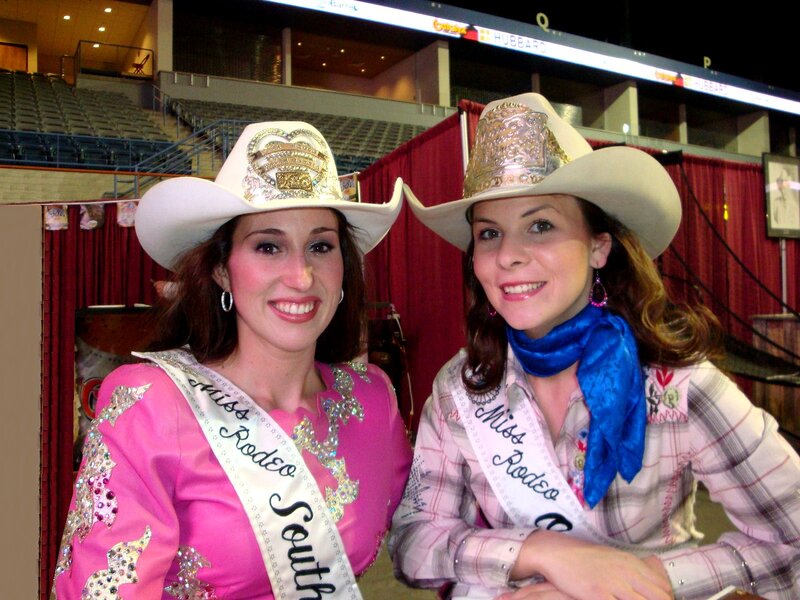 Two Women in Rodeo Attire — Pink