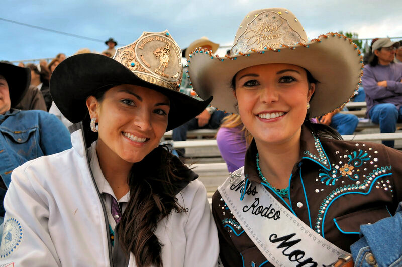 Two Women in Rodeo Hats