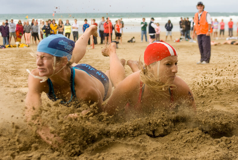 Two Women in Sand